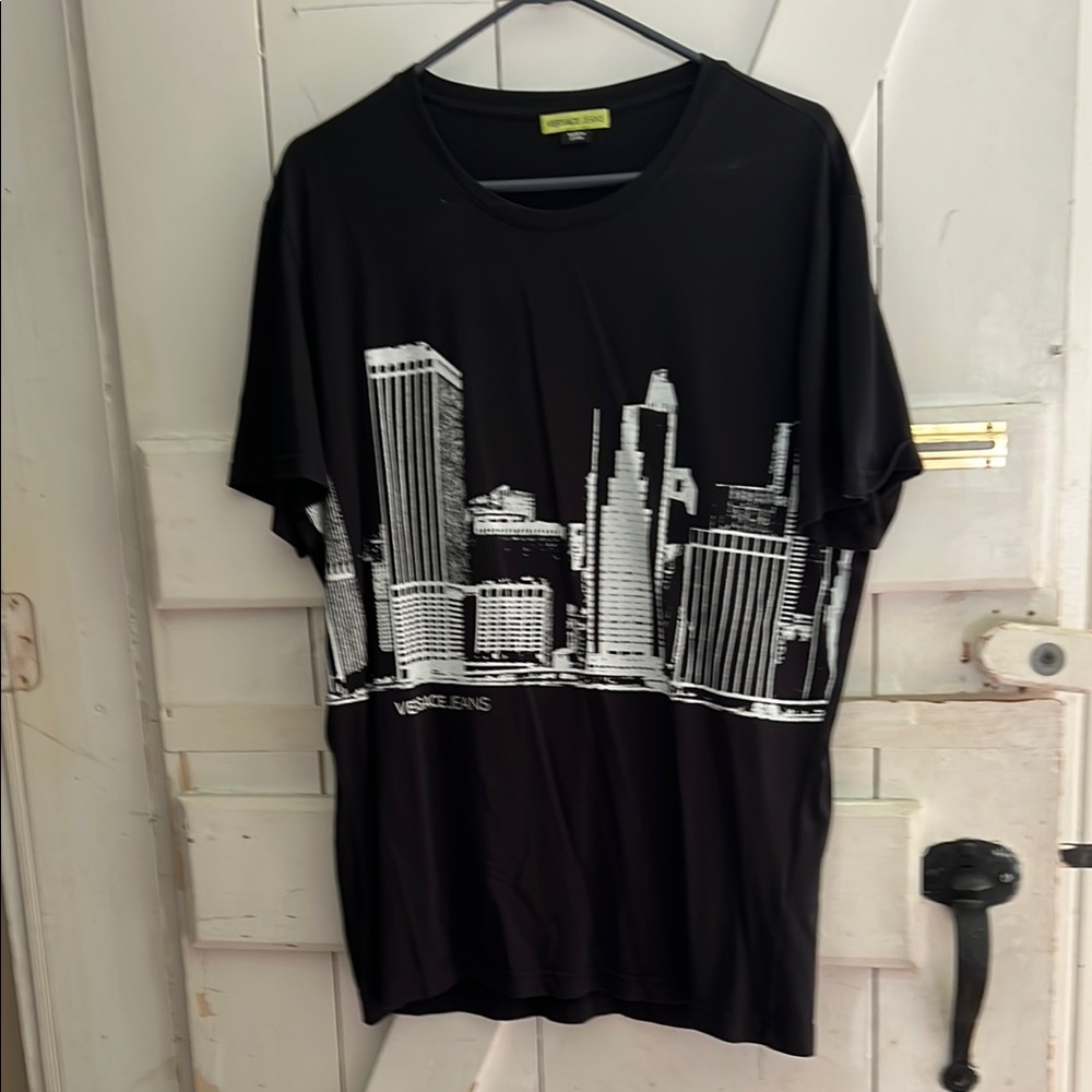 Versace Jeans Collection Black Skyline Tee